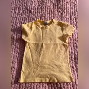 Plain yellow toddler tee